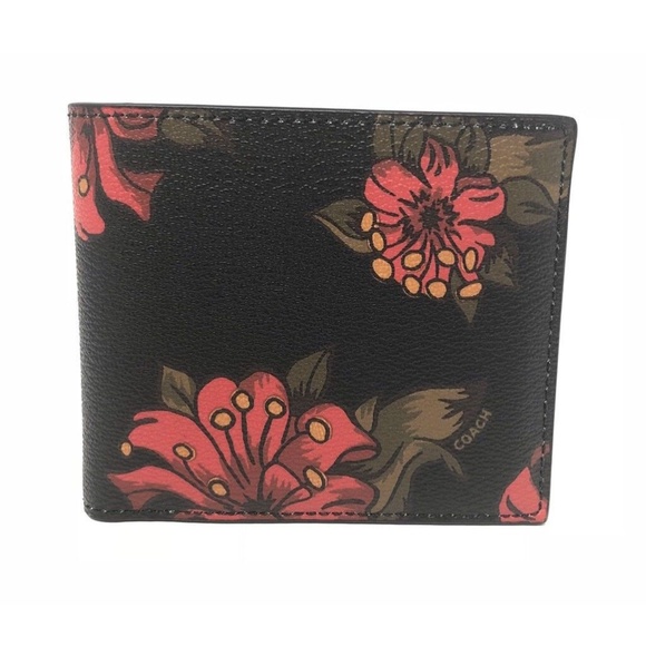Coach Other - Coach Men's Double Billfold Wallet Hawaiian Red